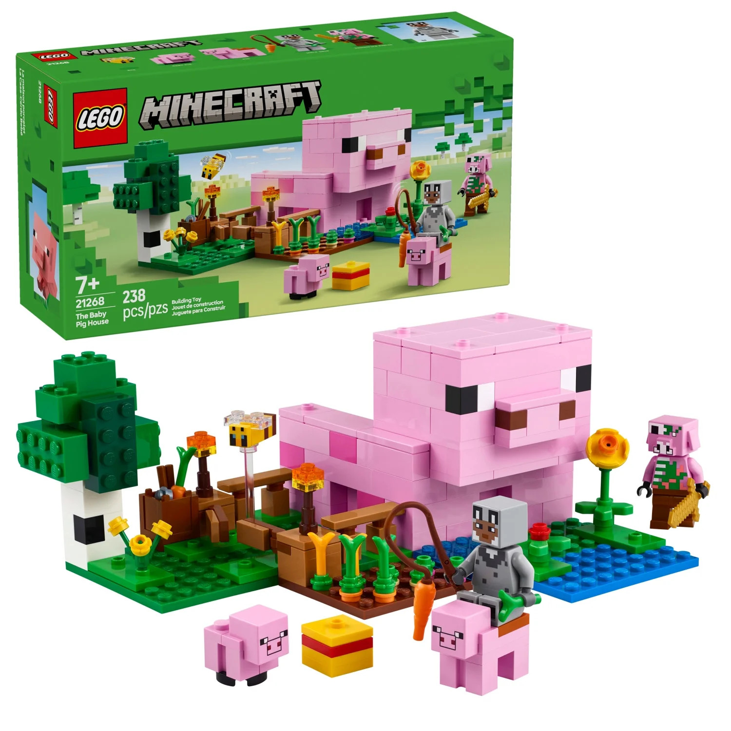 LEGO Minecraft The Baby Pig House Toy Figures & Playset - Building Minecraft Toy for Kids, Boys &... | Walmart (US)