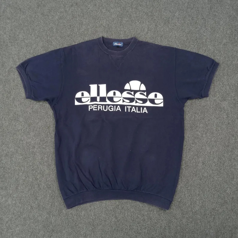 Vintage Ellesse Perugia Italia Short Sleeve Sweatshirt - Etsy | Etsy (Global)