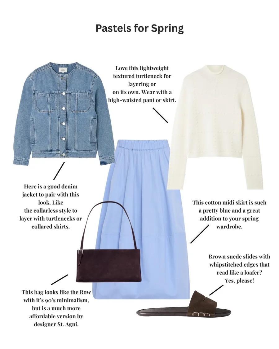 Soft spring pastels in baby blue, light pink, mint green, and mellow yellow. Easy outfit inspo that feels fresh, wearable, and effortless. Style tips - Trendy Fashion - Pastels - Chic style - Outfit inspo - Baby blue fashion - Light pink outfit - Mint green looks - Yellow outfit inspo - Spring Fashion

#LTKSeasonal #LTKootd