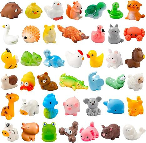42 Pcs Mini Resin Animals 42 Styles Resin Animals Figurines Bulk for Fairy Garden Miniature Dollh... | Amazon (US)