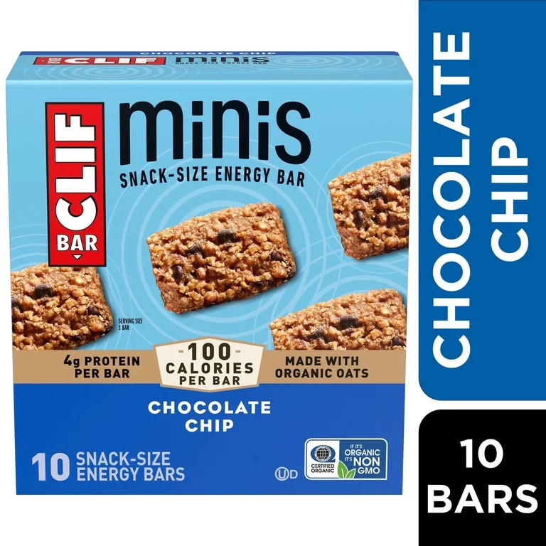 CLIF BAR Minis Chocolate Chip Flavor Snack-Size Energy Bars, 10ct | Walmart (US)