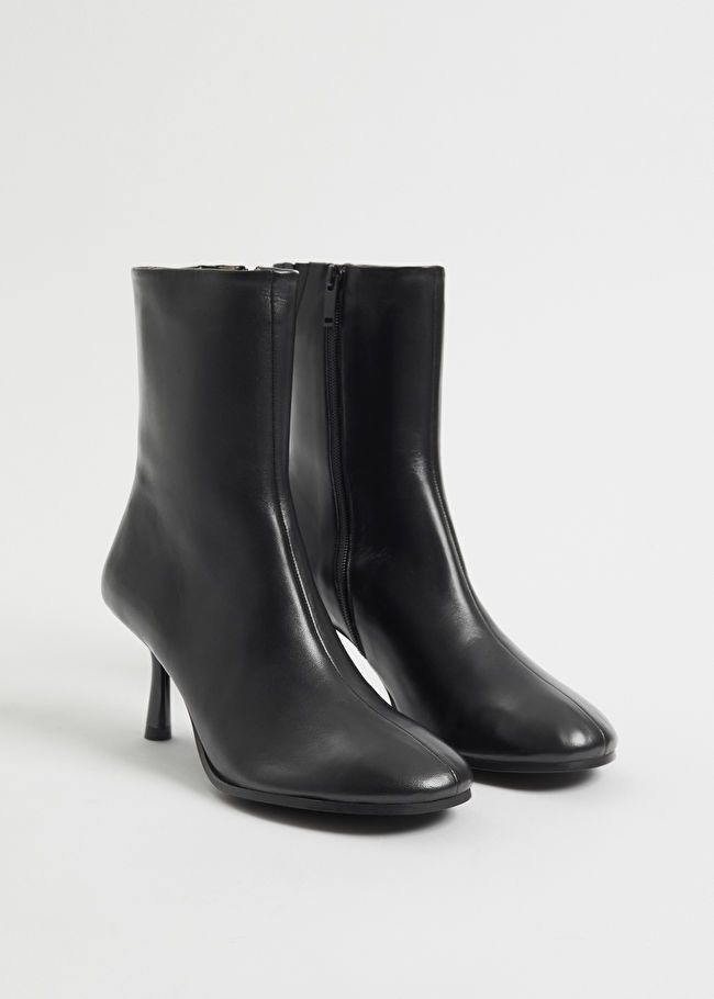 Heeled Leather Ankle Boots | & Other Stories US
