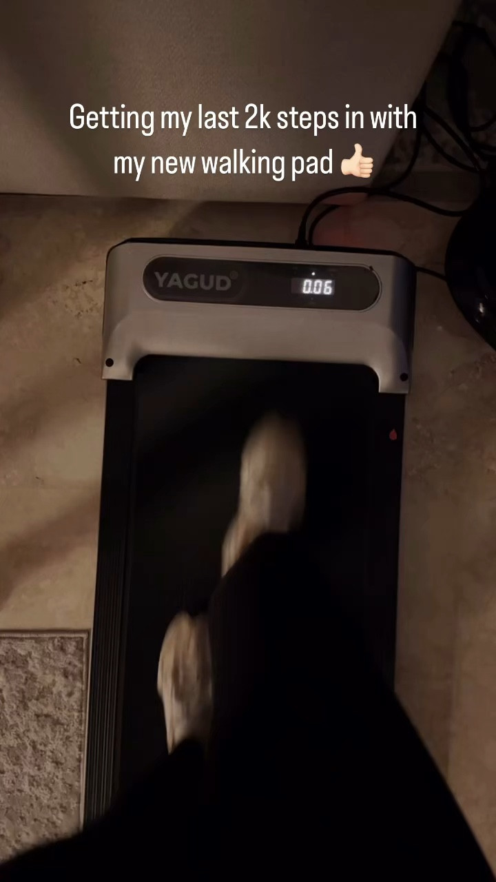 Walking pad is portable and has wheels perfect way to get your steps in in the air condition

#LTKHome #LTKOver40 #LTKBacktoSchool