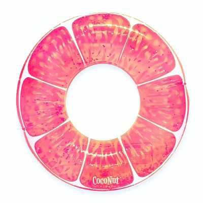 CocoNut Outdoor Glitter Ring Pool Float - Pink Grapefruit | Target