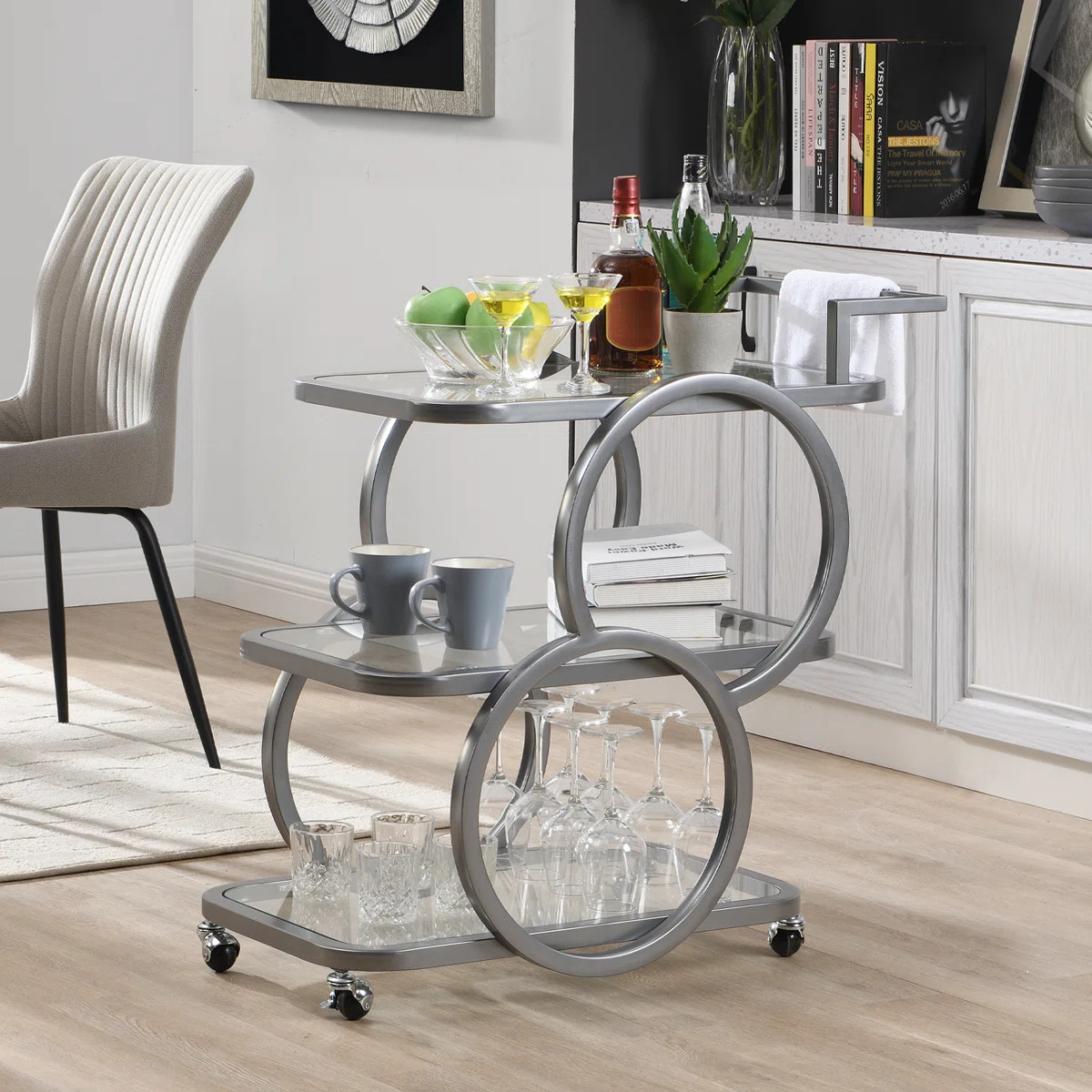 Antu 3-Tier Mobile Home Service Bar Cart | Wayfair North America