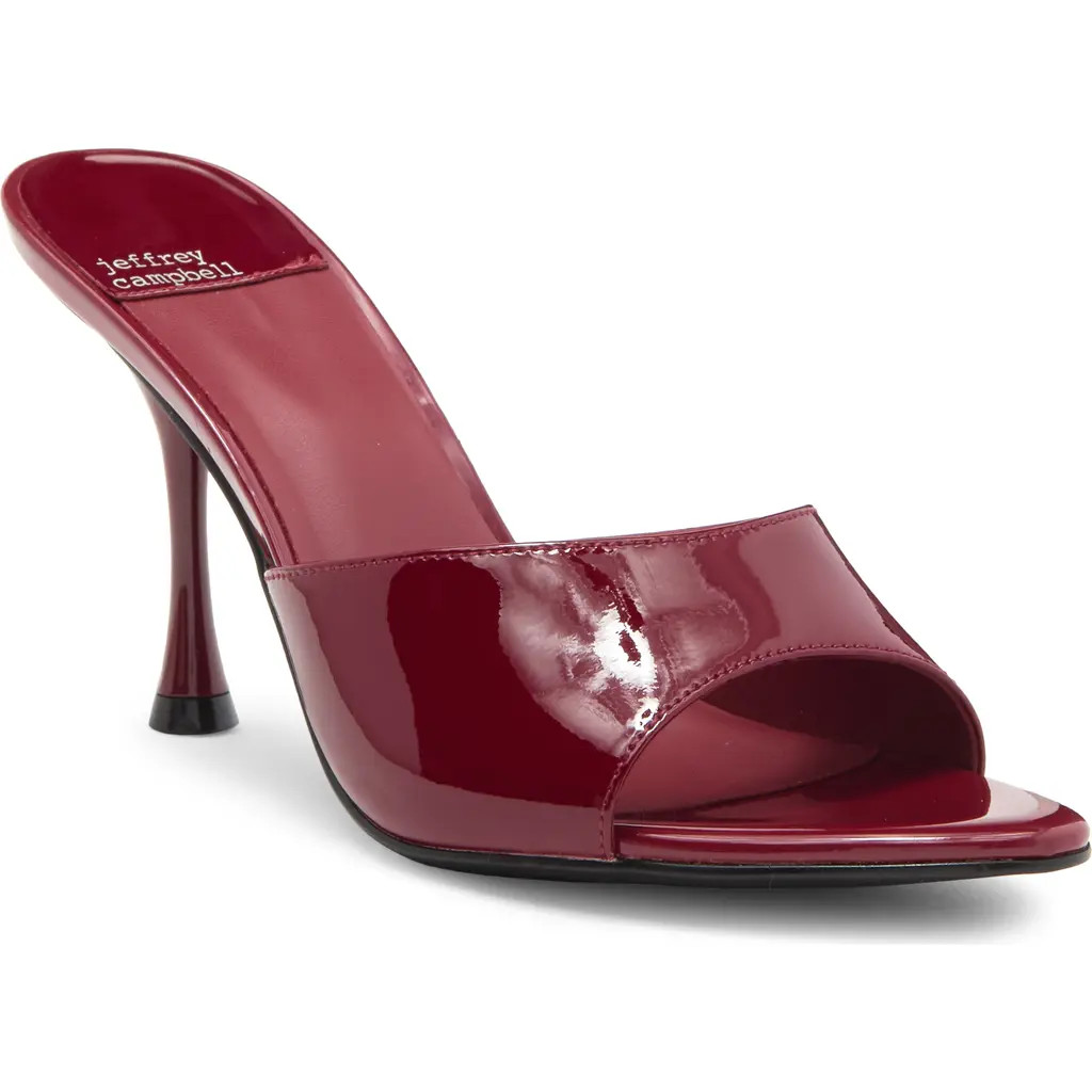 Jeffrey Campbell Agent Slide Sandal in Cherry Red Patent at Nordstrom, Size 6 | Nordstrom
