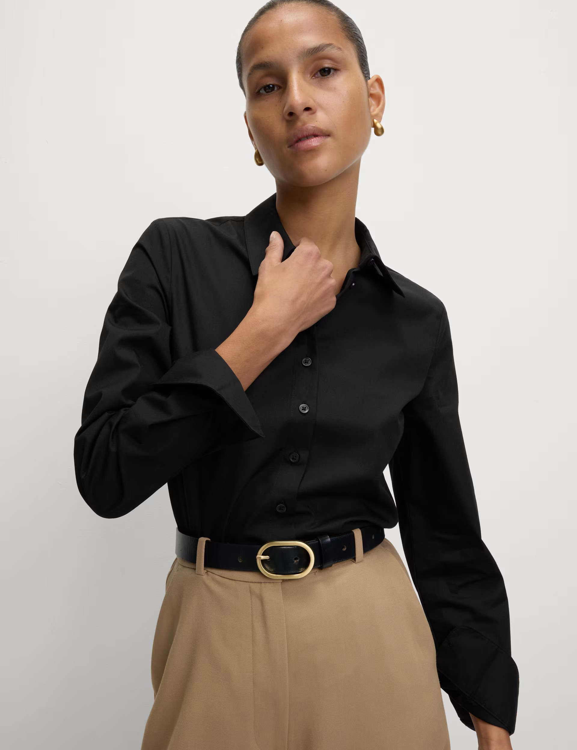 Cotton Rich Fitted Collared Shirt | Marks & Spencer (UK)