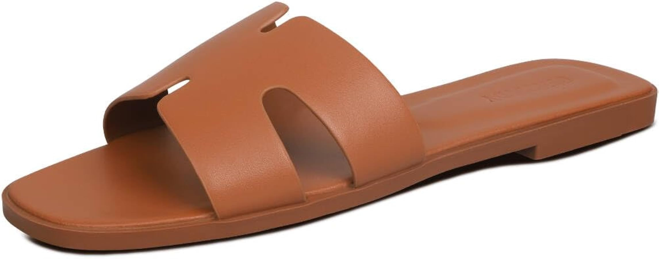 Womens H-Band Flat Sandals for Women Slip on Slides Summer Fashion Sandals | Amazon (US)