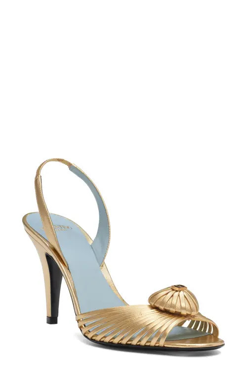 Valentino Garavani Royal Slingback Sandal in Antique Brass at Nordstrom, Size 9.5Us | Nordstrom
