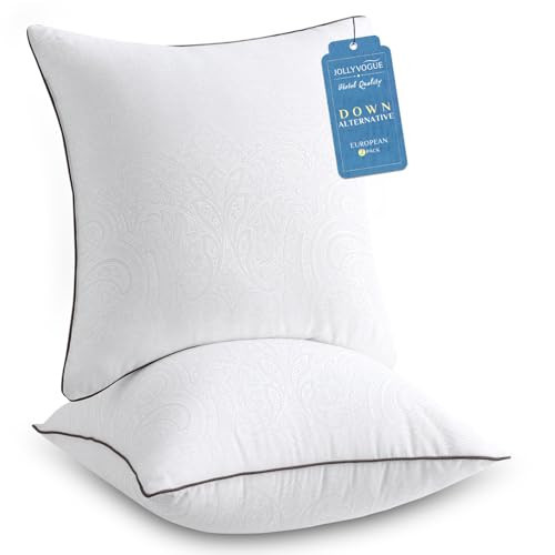 JOLLYVOGUE Euro Pillows for Sleeping, Soft and Supportive Throw Pillows for Couch, Bed and Sofa, Down Alternative Pillow, 26x26 Inches | Amazon (US)