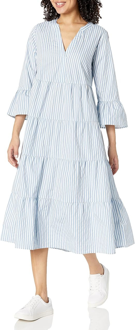 Mud Pie Womens Portland Midi Dress with 3/4 Sleeves | Amazon (US)