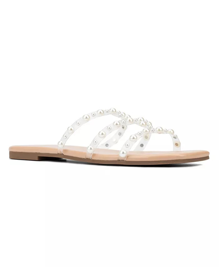Women's Savina Wide Width Flats Sandals | Macy's