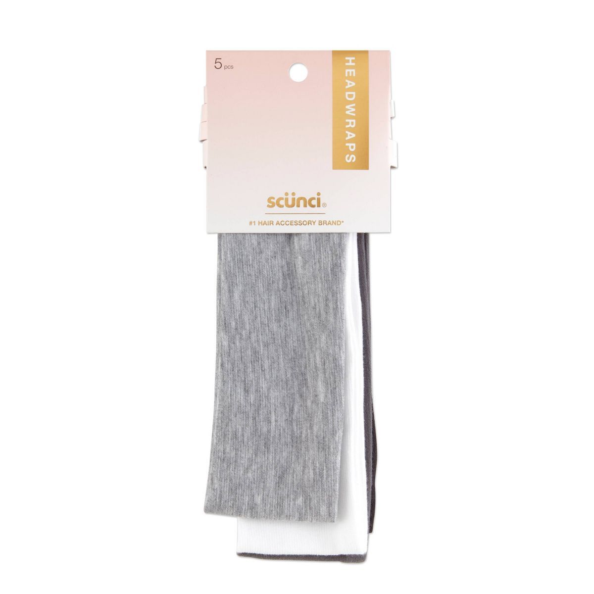 scünci No Damage Stretch Fabric Headbands - Neutral - All Hair - 5pk | Target