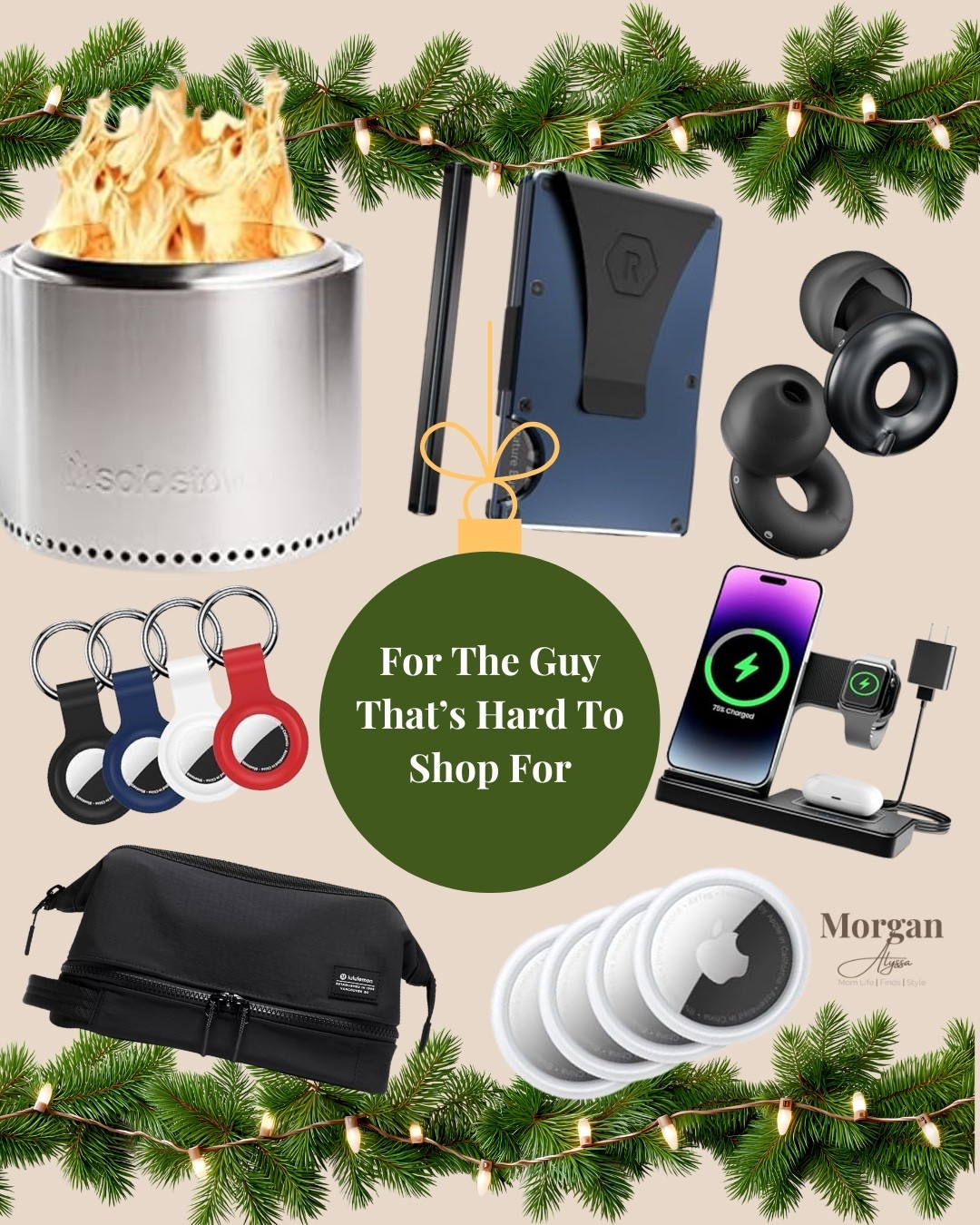 I don’t know about you, but the hardest people in my life to shop for are the men; especially my husband. I asked him what his favorite gifts he’s ever gotten were, and this is what he came up with! 

He uses his Solo Stove as often as I’m willing to sit outside with him, his ridge wallet with the AirTag holder have saved us from having to cancel our cards more times than I can count (same with the key chain we have on his keys). The charging stand is a staple on his bedside table (I actually have a matching one). He uses his Dopp kit every single day and it’s easy for him to pack it up for a trip. And the Loop earplugs allow him to work while the kids and I are having a dance party! 

#LTKMens #LTKCyberWeek #LTKGiftGuide