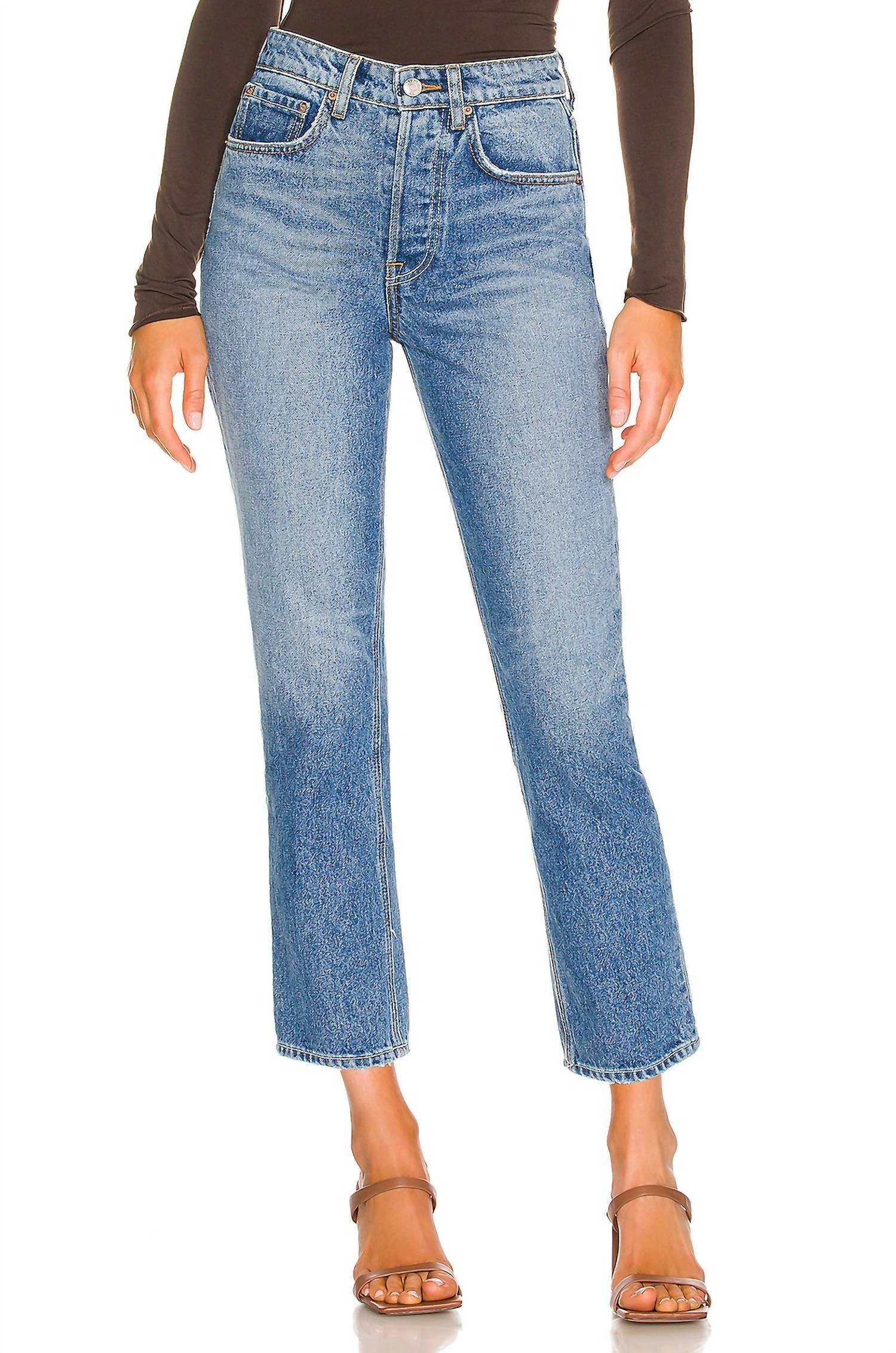 Karolina High Rise Straight Crop Jeans In Long Island | Shop Simon