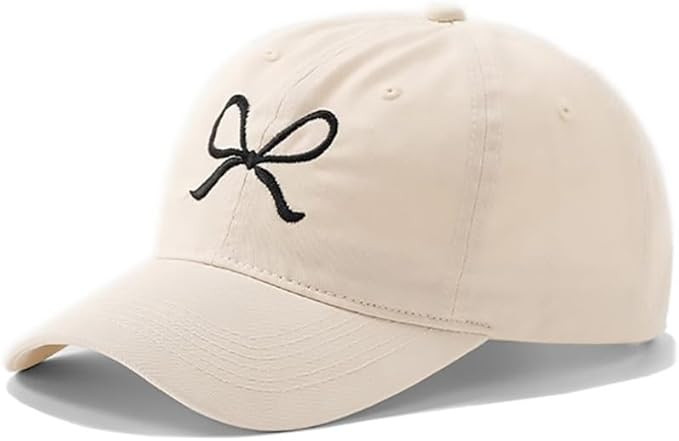 Trendy Bow-Tie Baseball Cap for Women and Men Trucker Hats Y2k Adjustable Fashion Sun Hat with Vi... | Amazon (US)
