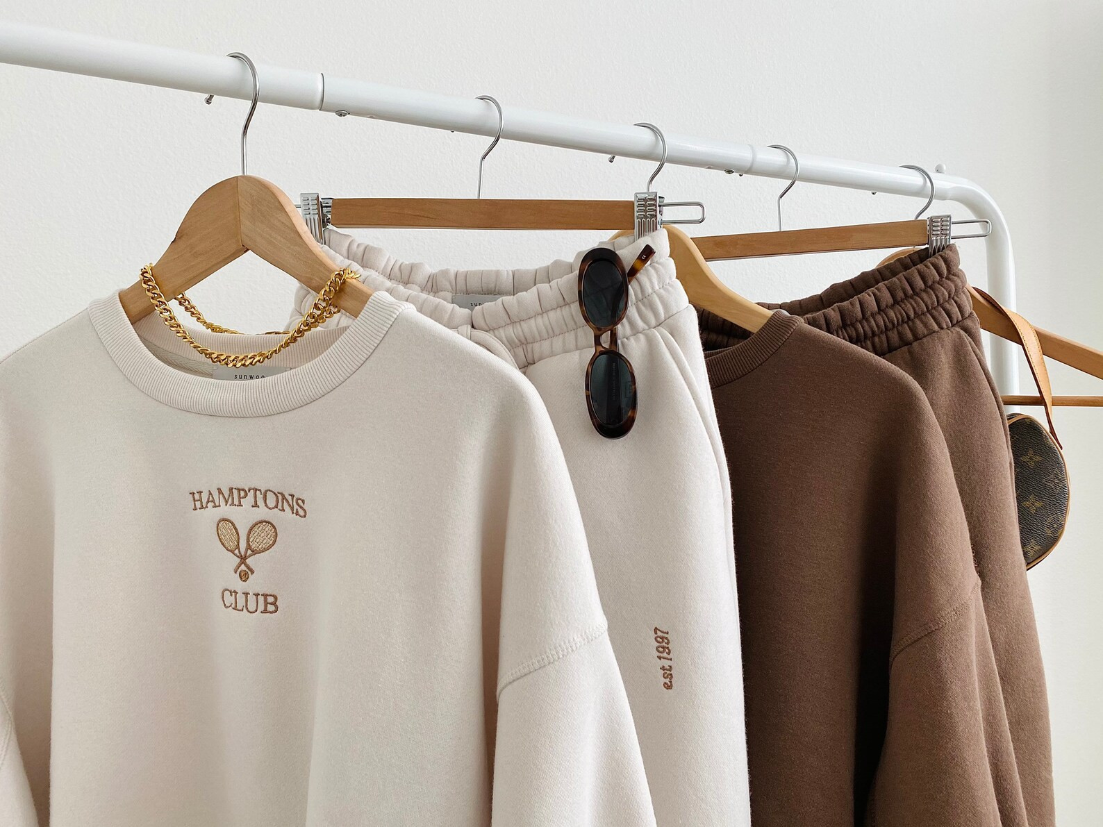 Loungewear Set: Vintage Inspired Hamptons Club Tennis Crewneck Sweatshirt Embroidered Oversized &... | Etsy (US)