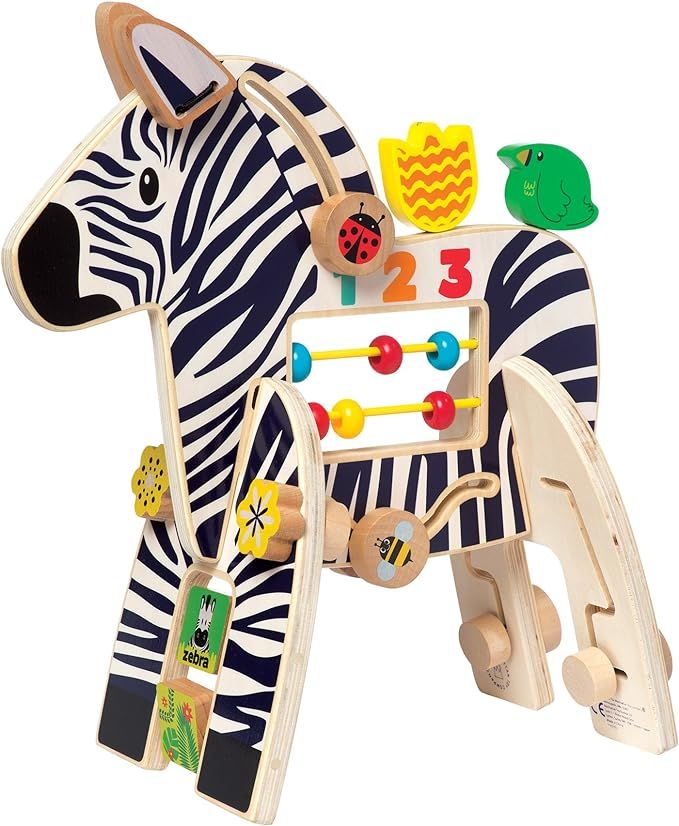 Manhattan Toy Safari Zebra Wooden Toddler Activity Toy | Amazon (US)
