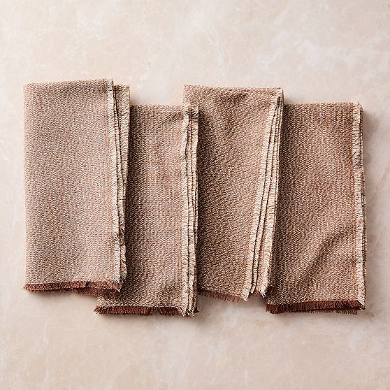 Niran Stripe Napkin Sets, Biscotti, Set of 4 | West Elm (US)