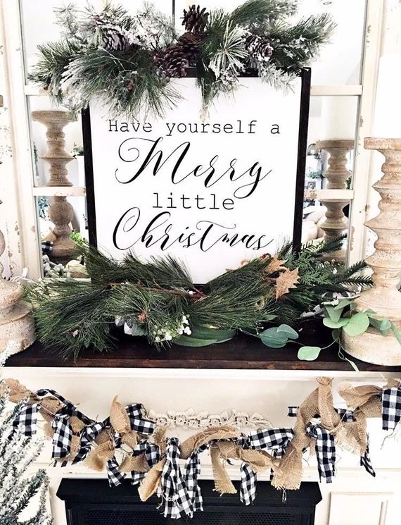 Have Yourself A Merry Little Christmas Sign Holiday Decor | Etsy | Etsy (US)