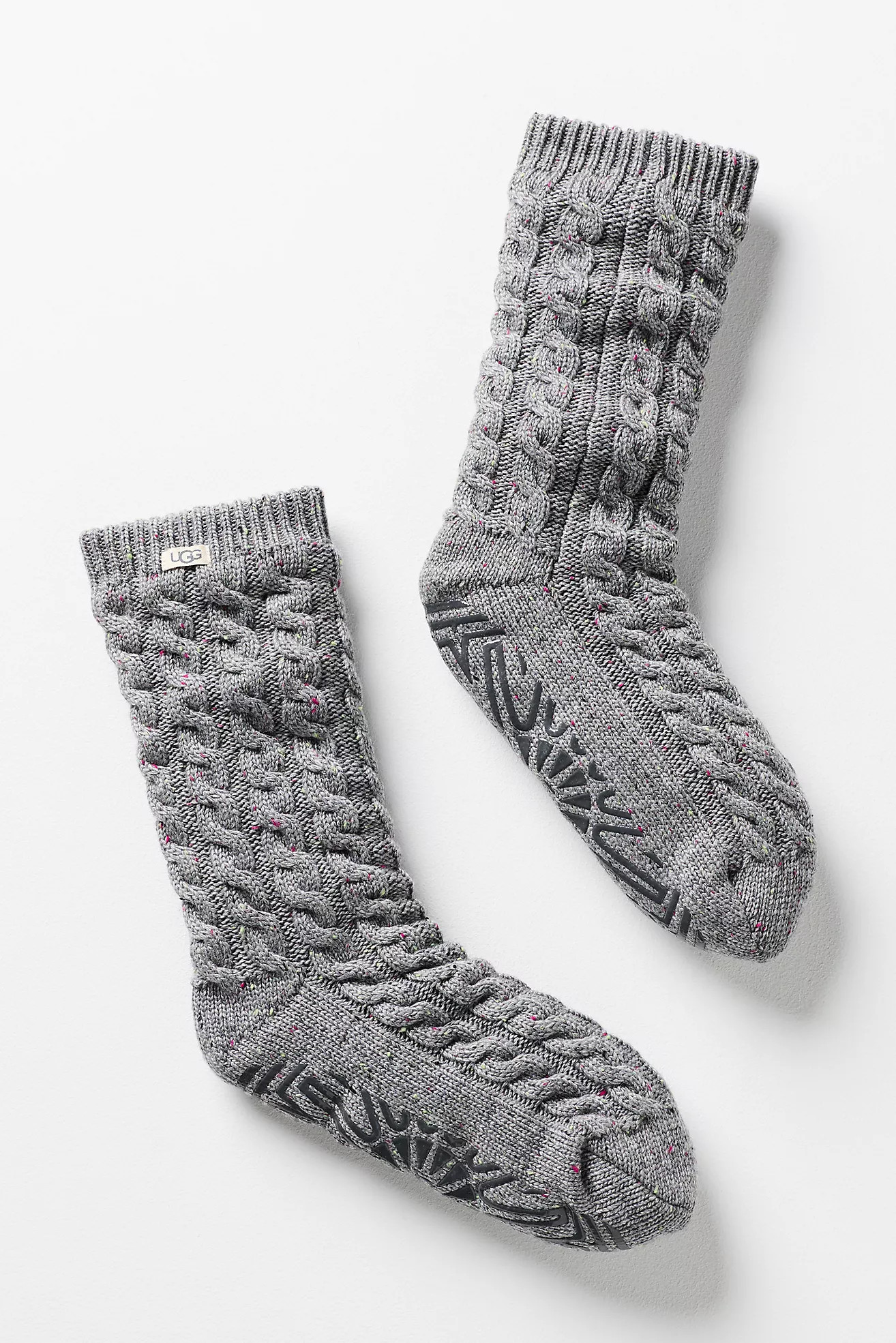 UGG Elowyn Cable-Knit Fleece-Lined Socks | Anthropologie (US)