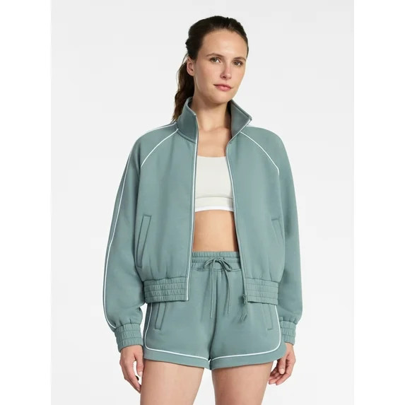 Avia Women's Double Knit Track Jacket, Sizes XS-XXXL | Walmart (US)