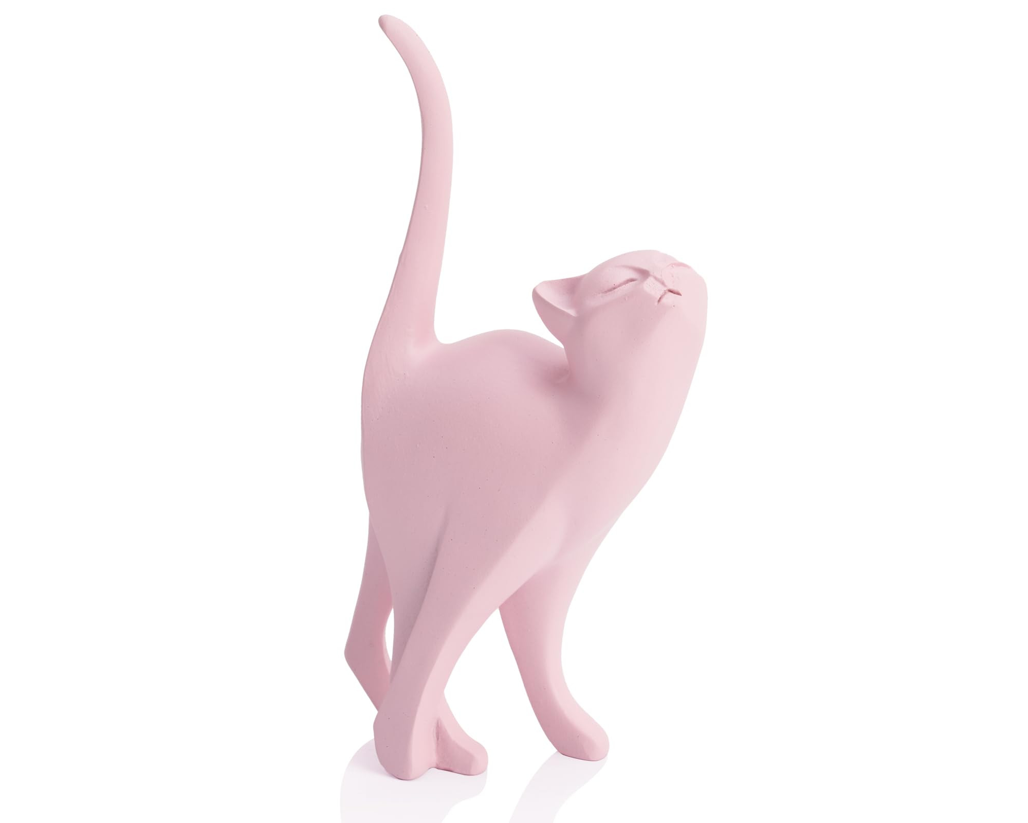 Pink Cat Statue Modern Abstract in Multiple Colors, Ideal Indoor Decor & Gift for Cat Lovers, Art... | Amazon (US)