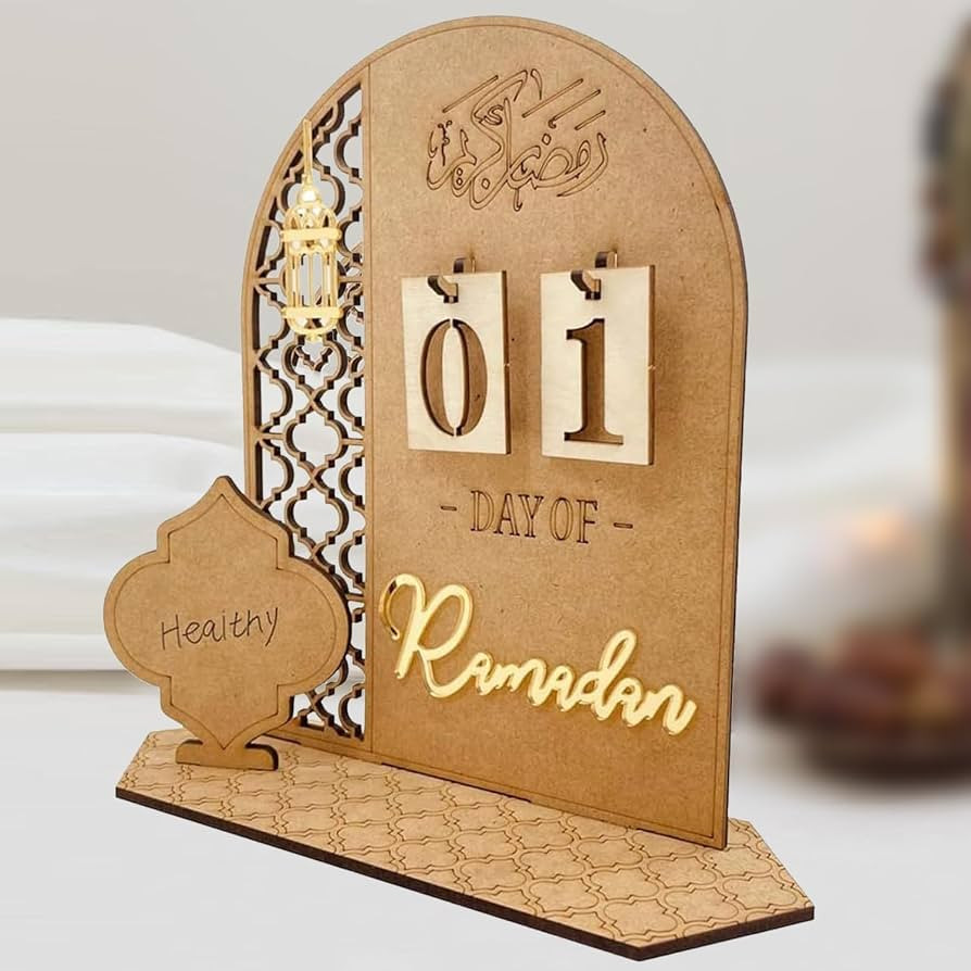 Ramadan Advent Calendar Wooden Countdown Calendars Decorations for Home, 30 Days Til Eid, Ramadan... | Amazon (UK)