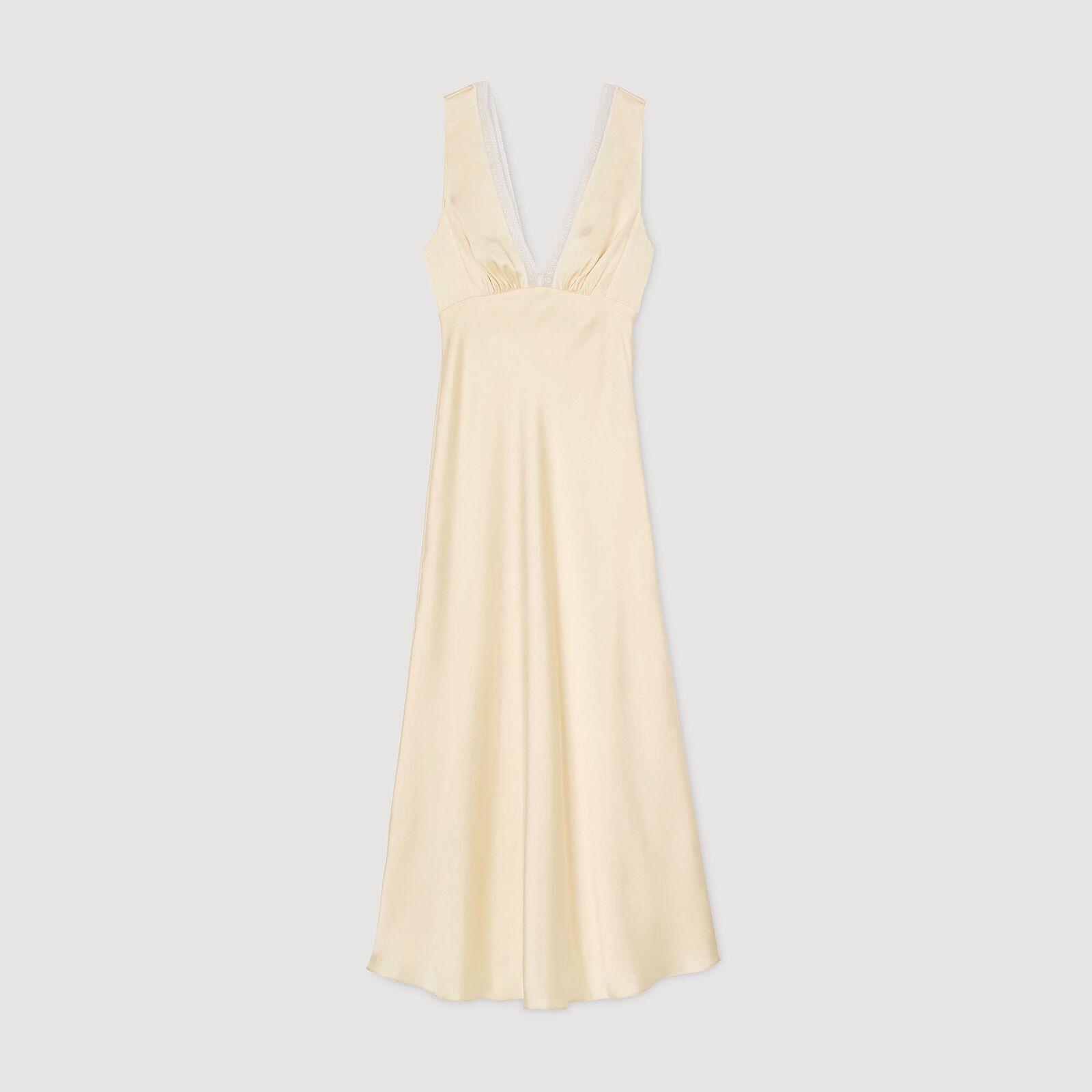 Satin-effect maxi dress | Sandro US | Sandro-Paris US