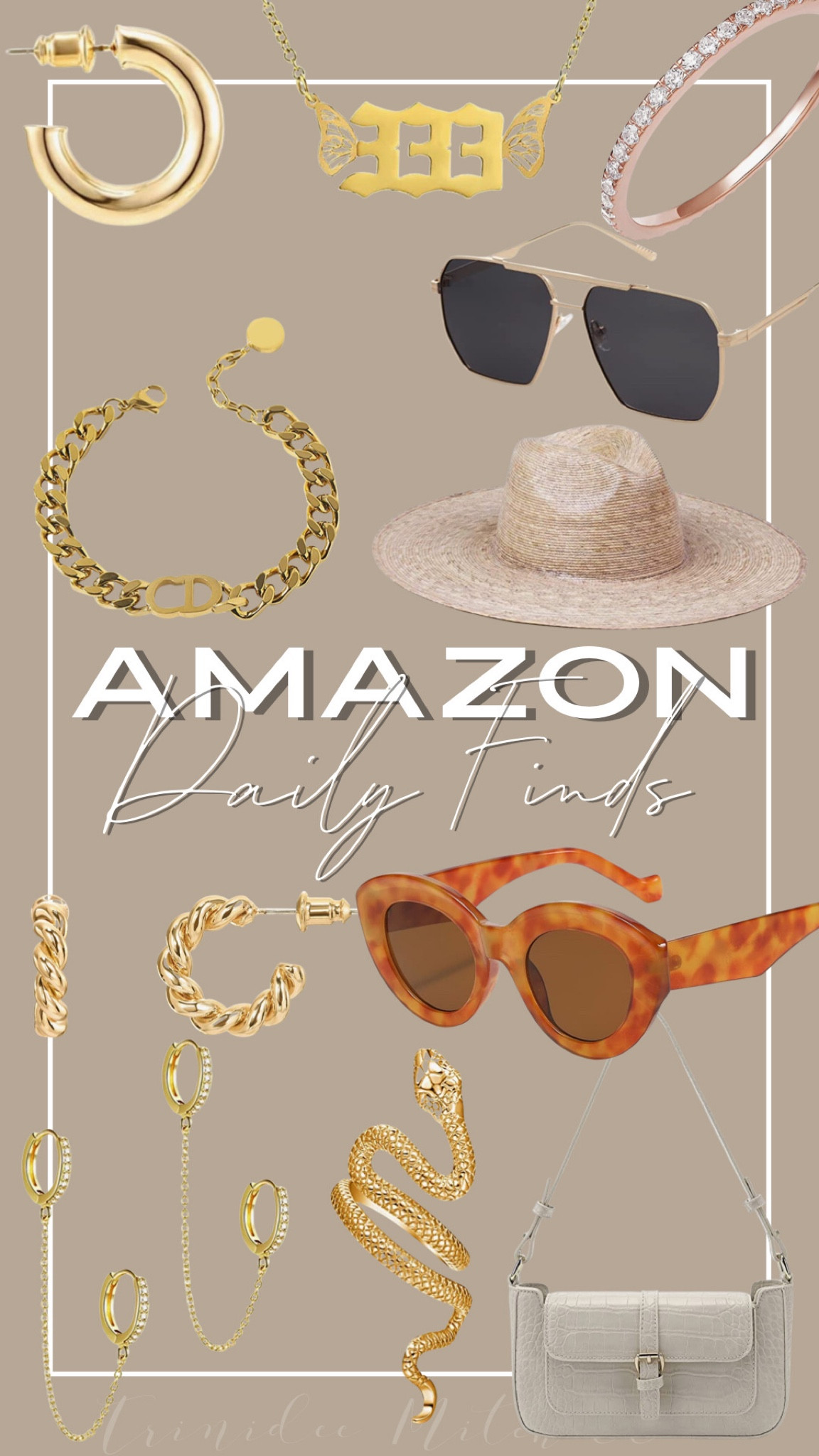 Amazon Accessories 

PAVOI 14K Gold Colored Lightweight Chunky Open Hoops | Gold Hoop Earrings for Women

PAVOI 14K Gold Plated Sterling Silver CZ Simulated Diamond Stackable Ring Eternity Bands for Women

PAVOI 14K Gold Plated 925 Sterling Silver Twisted Rope Round Hoop Earrings in Rose Gold, White Gold and Yellow Gold

SOJOS Retro Oversized Square Polarized Sunglasses for Women Men Vintage Shades UV400 Classic Large Metal Sun Glasses SJ1161

Unique Corn Chain Hoop Earrings, 14K Gold Plated Double Piercing Earrings Dainty Small Huggie Hoop Minimalist Chain Cuff Earrings for Women Jewelry Gift

AIEYEZO Cat Eye Sunglasses for Women Men White Clout Goggles Retro Oval Round Cat Eye Thick Frame Fashion Girls Boys Sunnies

Lack of Color Women's Palma Wide Fedora

SCARLETON Crossbody Bags for Women, Purses for Women, Lightweight Shoulder Bag, Casual Crossbody Bag, H2078

Pugest 18K Gilded Fashion Stainless Steel Necklaces Bracelet for Women Men - Letter Necklace Simple Link Bracelet Punk Style Hip Hop Thick Necklace Cuban Gold Necklace Fadeless Wear Comfortable Suitable for Give Women's Gifts

PRAYMOS 925 Sterling Silver Thumb Ring Snake Raccoon Ring Adjustable Open Ring for Women Men Size 7 8 9 Jewelry

SUNSCSC Butterfly Necklaces Angel Number Necklaces for Women 444 666 777 888 Dainty Numerology Choker Jewelry Gold Necklace for Teen Girls Birthday Gifts

#LTKSale #LTKCon #LTKSeasonal