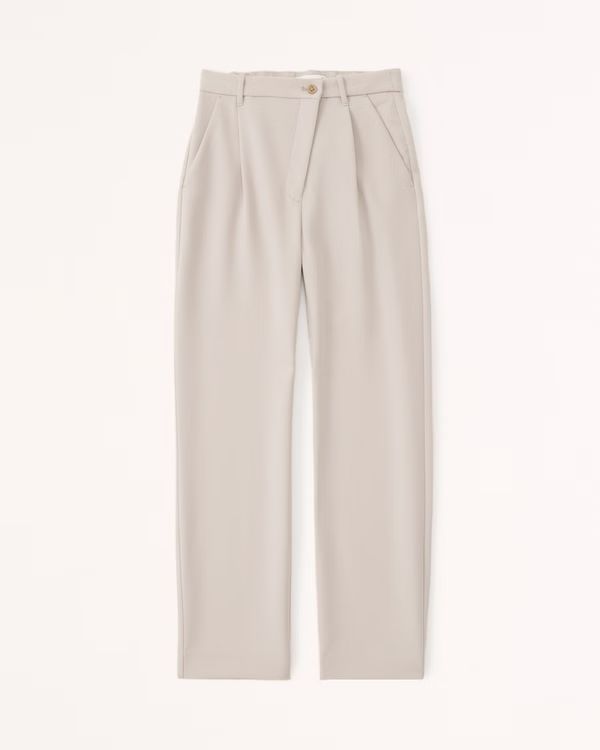 Tailored Relaxed Straight Pants | Abercrombie & Fitch (US)