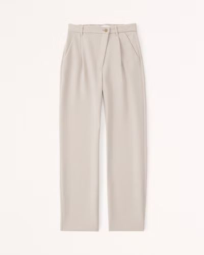 Women's Tailored Relaxed Straight Pants | Women's Bottoms | Abercrombie.com | Abercrombie & Fitch (US)