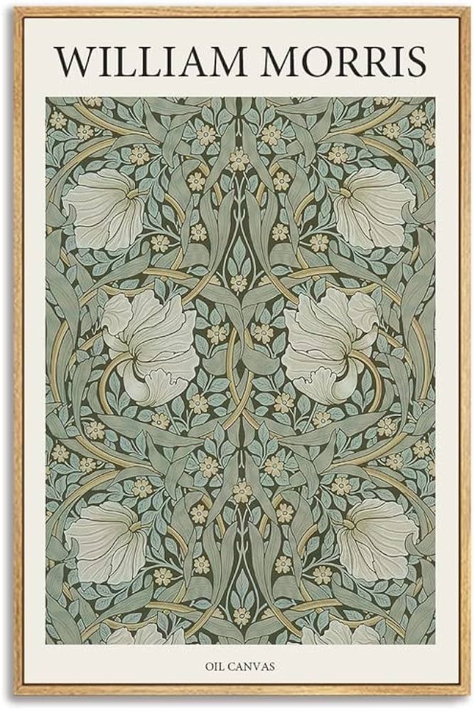 NARIA ART William Morris Framed Canvas Prints Wall Art,Botanical Vintage Traditional Art Print Ar... | Amazon (US)