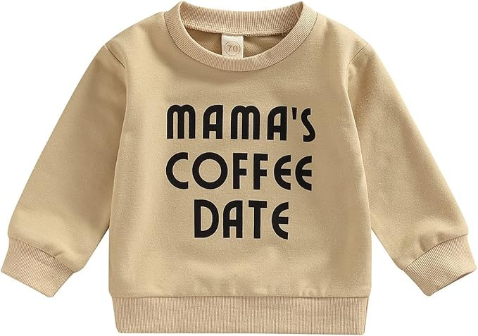 Baby Boy Girl Fall Clothes MAMA'S BESTIE Letter Printed Long Sleeve Oversized Pullover Sweatshirt... | Amazon (US)