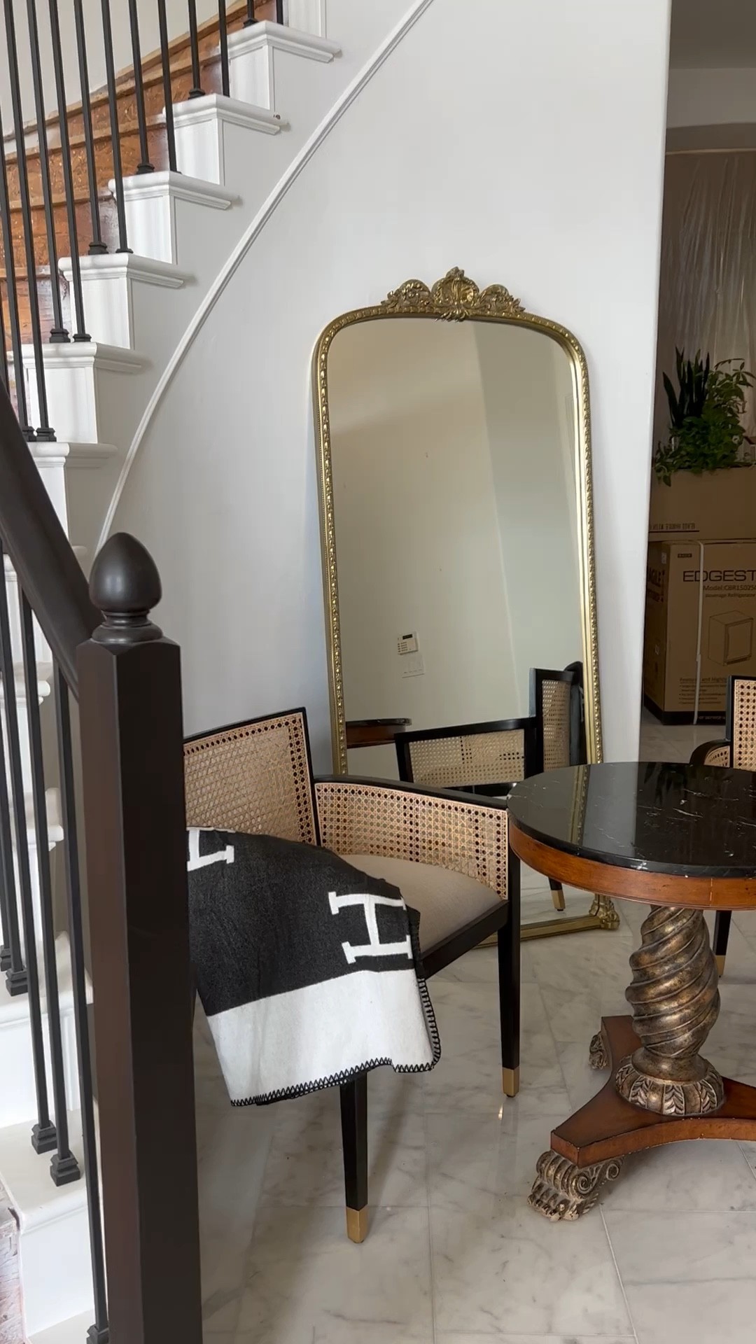 My new Anthropologie mirror arrived and it is simply gorgeous!! I love it in the front foyer as it is so pretty and needs to be seen on a daily basis!! I paired it with these really trendy chairs that I found on sale at world market!! 🤎


Anthropologie, Home decor, mid century modern, black-and-white home, entryway, staircase, marble foyer,

#LTKSeasonal #LTKHoliday #LTKhome