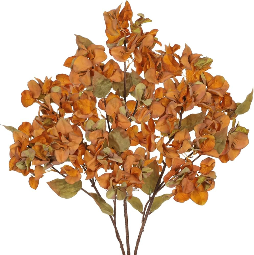 Briful Bougainvillea Artificial Flowers 5 Pack 27.5" Fake Bougainvillea Floral Stems Realistic Si... | Amazon (US)
