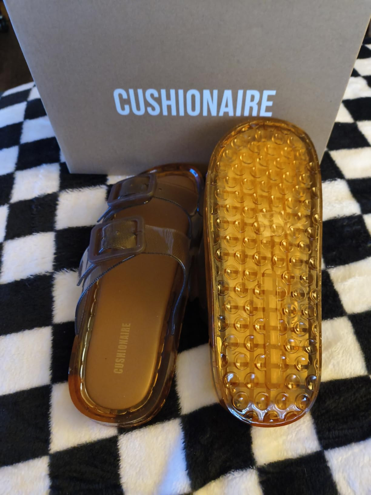 CUSHIONAIRE Pool Slides For Women Waterproof Double Buckle Adjustable Slip-On Womens Sandals For ... | Amazon (US)