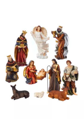 Kurt S. Adler Poly Nativity Table 11-Piece Set | Belk