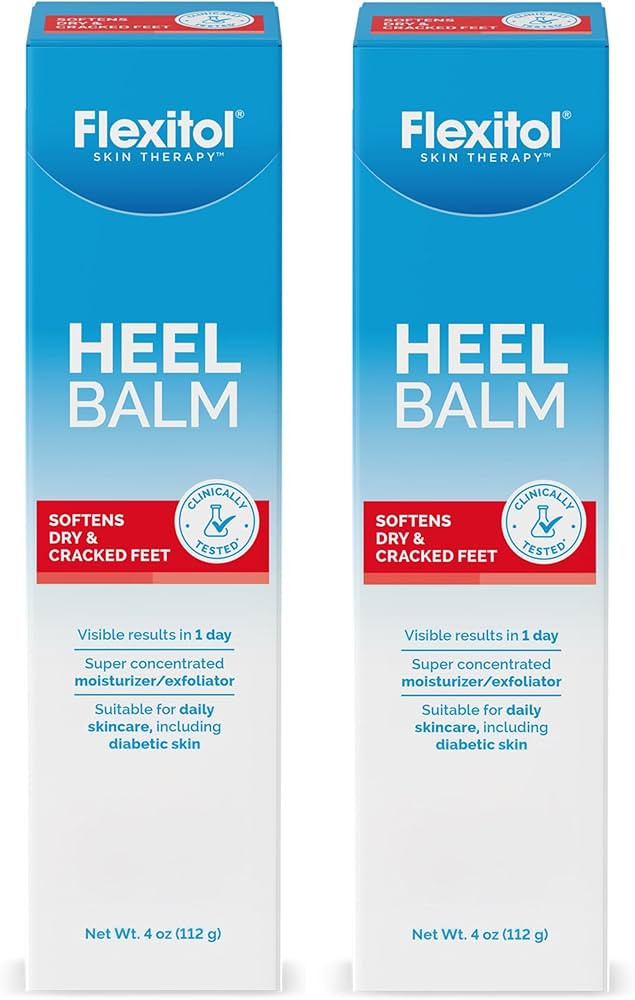 Flexitol Heel Balm Twin Pack, Cracked Heel Cream & Foot Balm, Intensive Hydration for Dry, Rough ... | Amazon (US)