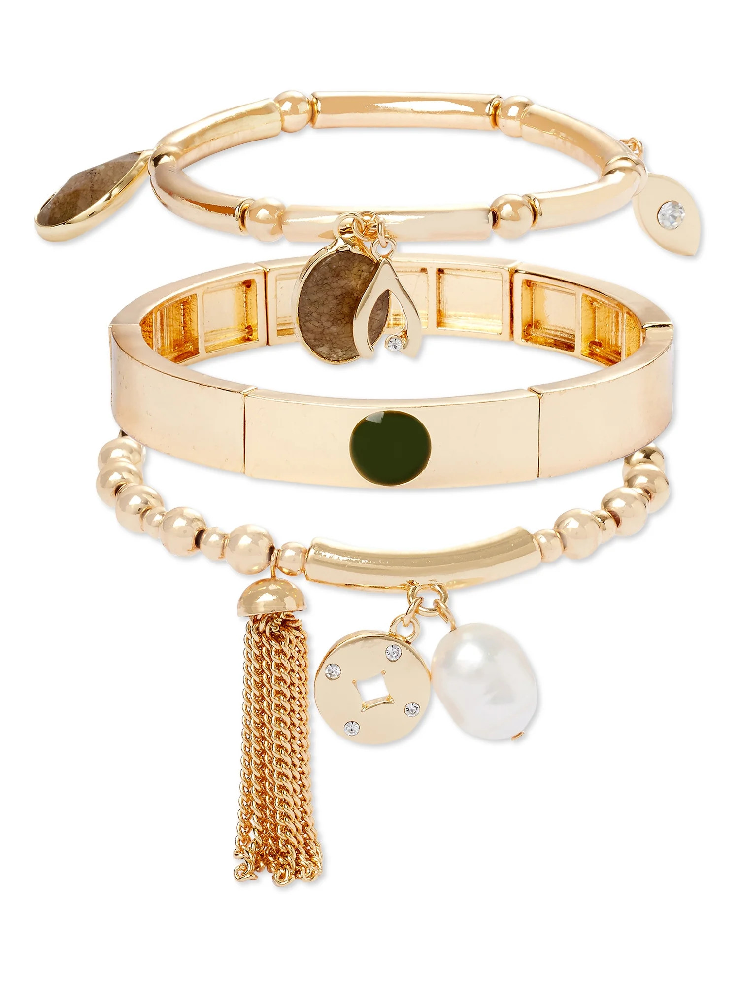 C. Wonder Layered Charm Bracelets, Set of 3 | Walmart (US)