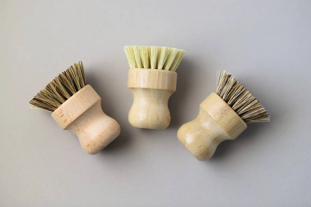 Natural Bamboo Kitchen Cleaning Pot Scrubber Brush Zero Waste - Etsy | Etsy (US)