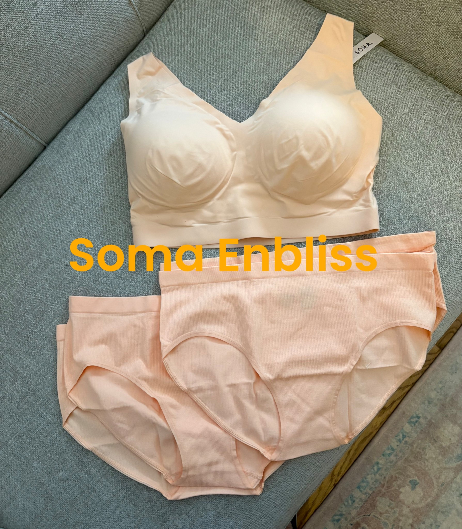 Just got my Soma order and I am so happy with it. Packing is so simple with the Enbliss collection. Here I have the bralette and hipsters in Peach Parfait. It is a beautiful color and perfect for travel. Treat yourself or someone you love for Valentine’s Day.
#valentinesday #peachy #purebliss

#LTKTravel #LTKValentine #LTKOver40
