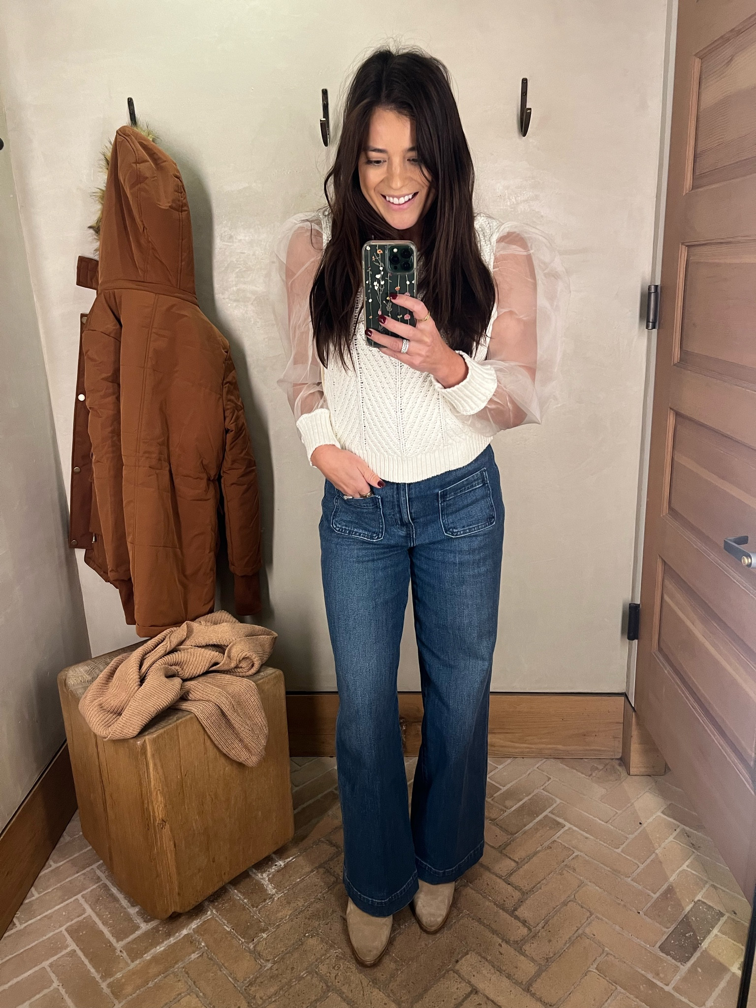 Love this too for the holidays!😍 Also the first wide leg jeans I've tried. Both fit TTS. 

#LTKHolidaySale #LTKHoliday