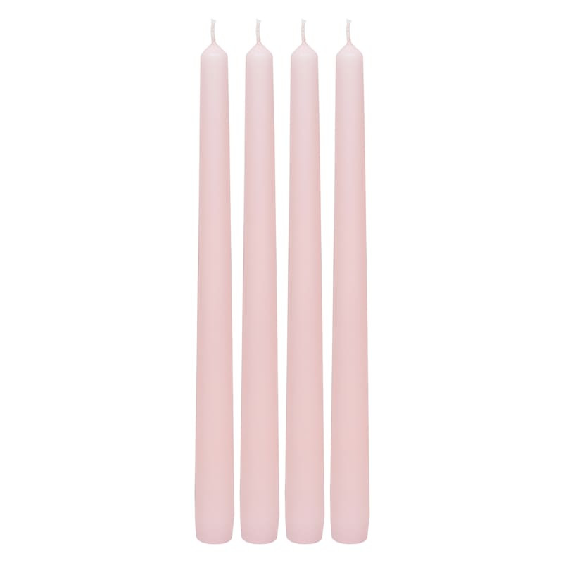 4-Pack Pink Unscented Overdip Taper Candles, 10" | At Home