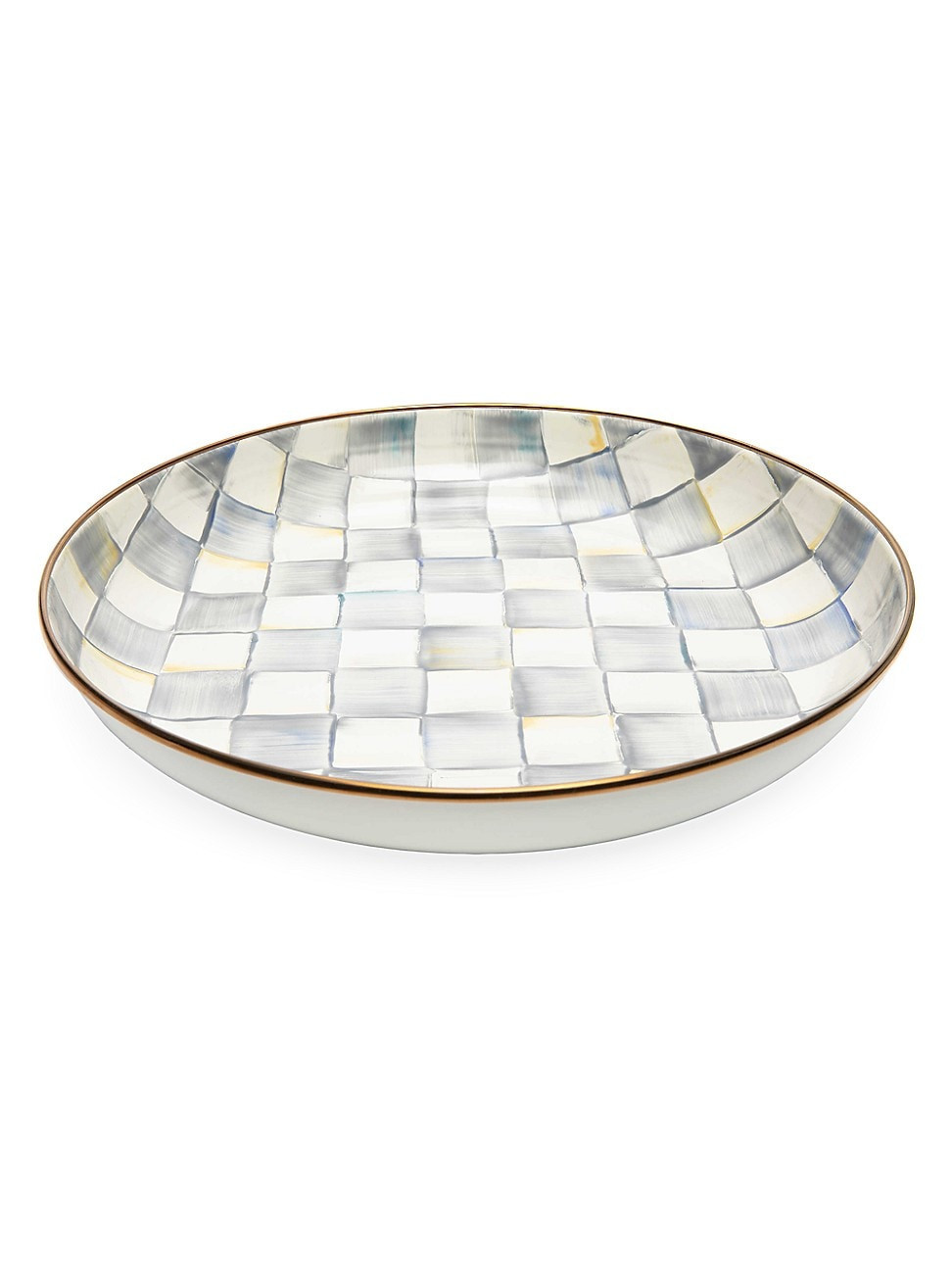 Sterling Check Enamel Abundant Bowl | Saks Fifth Avenue