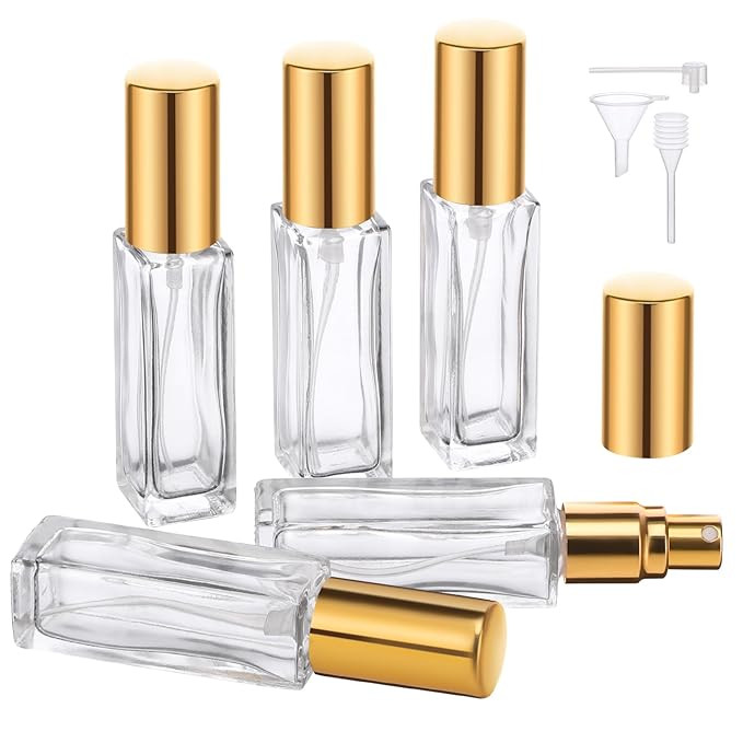 Segbeauty Perfume Travel Refillable, 5pcs 0.34 oz Portable Perfume Bottle, Empty Glass Sprayer Pe... | Amazon (US)