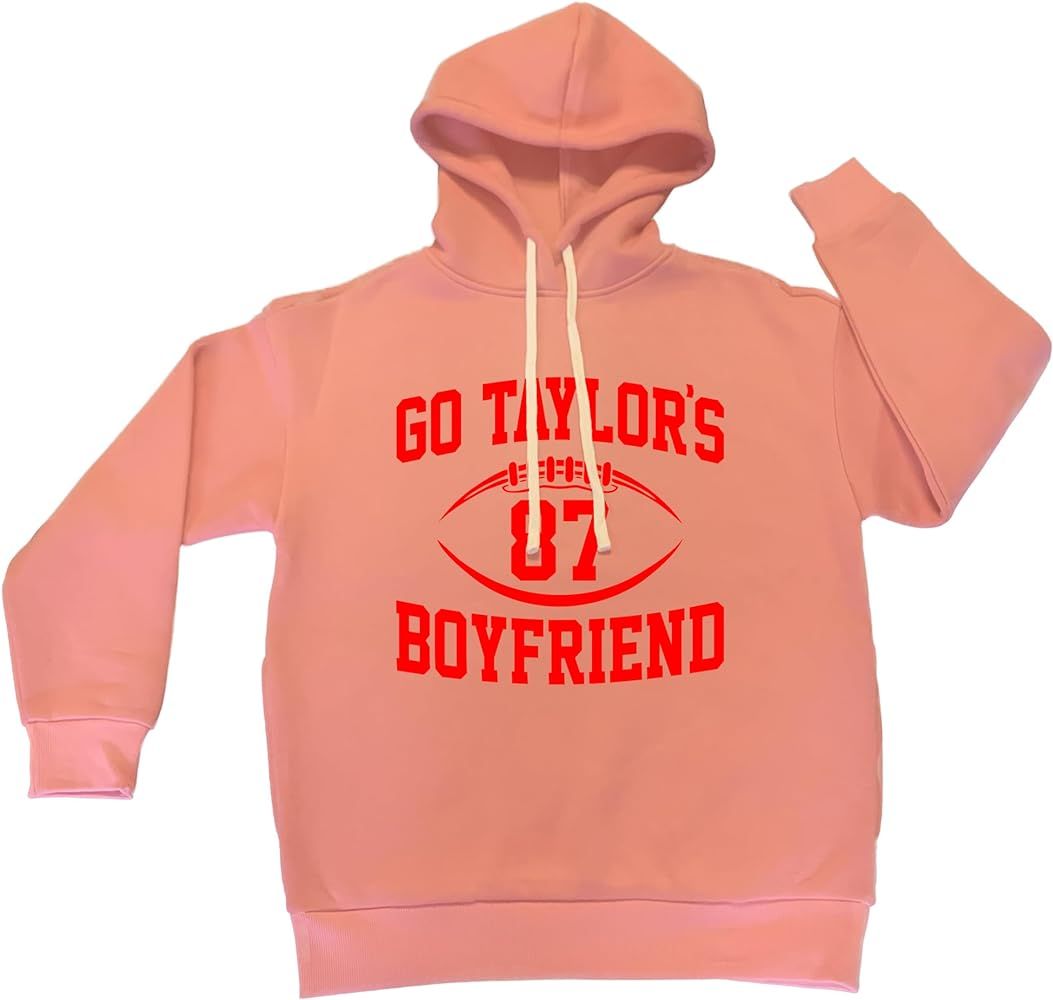 Go All Out Go Taylor's Boyfriend Funny Football Mens Women Sweatshirt Hoodie | Amazon (US)