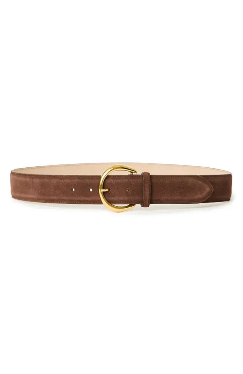 B-Low the Belt Odessa Suede Belt in Chocolate Gold at Nordstrom, Size Large | Nordstrom
