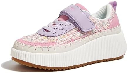 LUCKY STEP Kid's Glitter Running Sneaker Sparkly Braided Shiny Bling Princess Shoes School Athlet... | Amazon (US)