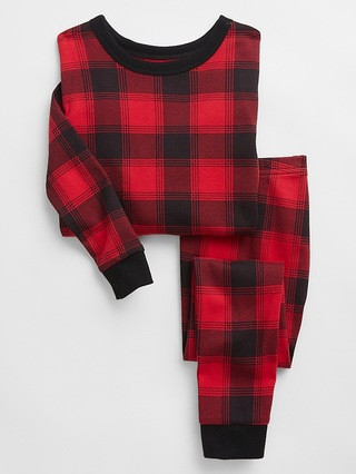 babyGap 100% Organic Cotton Plaid PJ Set | Gap Factory